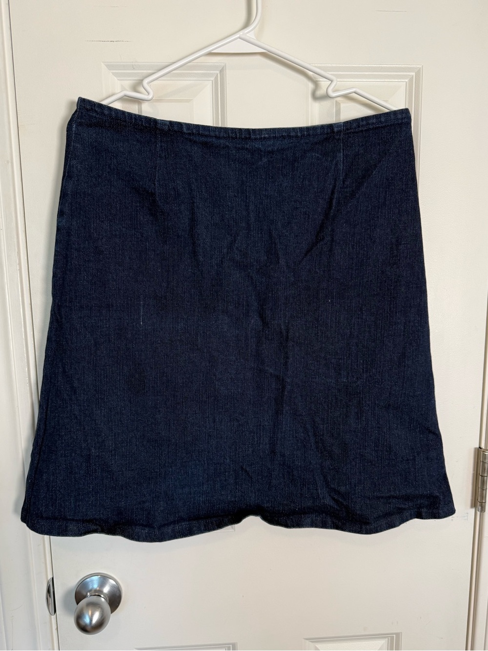 Women's Dark Blue Denim A-Line Skirt